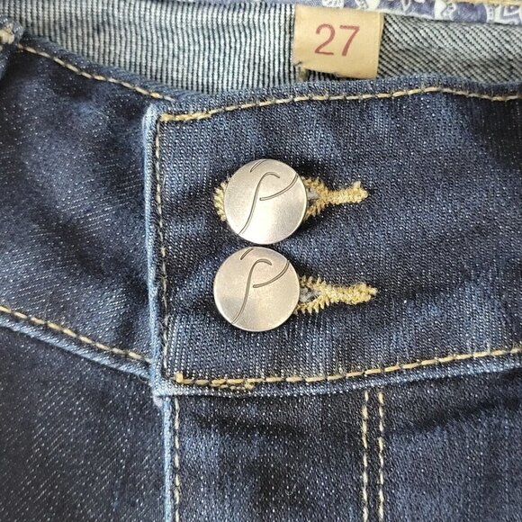 Paige Bootcut Jeans Size 27 28X31 Hidden Hills High Rise Dark Wash - Picture 3 of 11